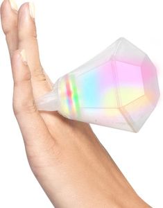 Stort Blinkende Diamantformet Shotglass på Ring 